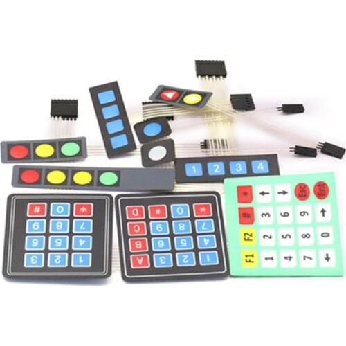 3 4 5 12 16 20 Key Button 4*4 Membrane Switch Keypad 1x4 1x6 3x4 4x4 4x5 Matrix Array Keyboard For Arduino Smart Car DIY Kit