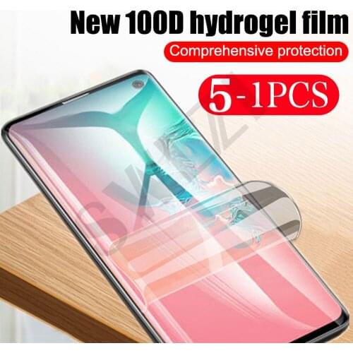 5-1Pcs cover for Samsung Galaxy s20 s21 FE ultra hydrogel film s10e s10 lite s9 s8 plus s7 edge phone screen protector Not Glass