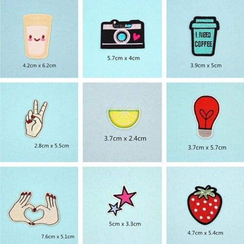 Camera OOPS Star Patches Cap Shoe Iron On Embroidered Appliques DIY Apparel Accessories Patch For Clothing Fabric Badges BU12