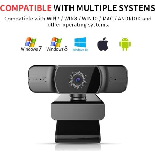 Autofocus Webcam 1080P Noise Reduction Microphone Skype For Windows USB Plug Playback 10/8/7 Mac OS X Wide-angle Autofocus