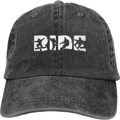 Ride Snowboard Silhouette Snowboarding Baseball Cap cowboy hat Peaked cap Cowboy Bebop Hats Men and women hats