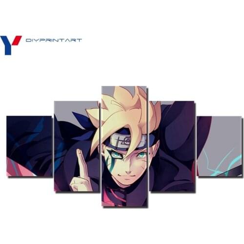 Boruto Uzumaki 5 Pieces Anime Wall Art Poster Paintings for Living Room A0713