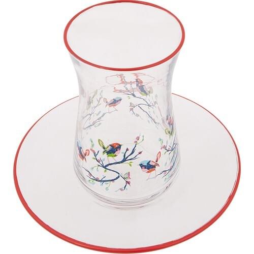 WONDERFUL MAGNIFICENT Karaca Tern 12 Piece Tea Set QUALITY FREE SHIPPING WITH COFFEES WITH GREAT CONTACTS