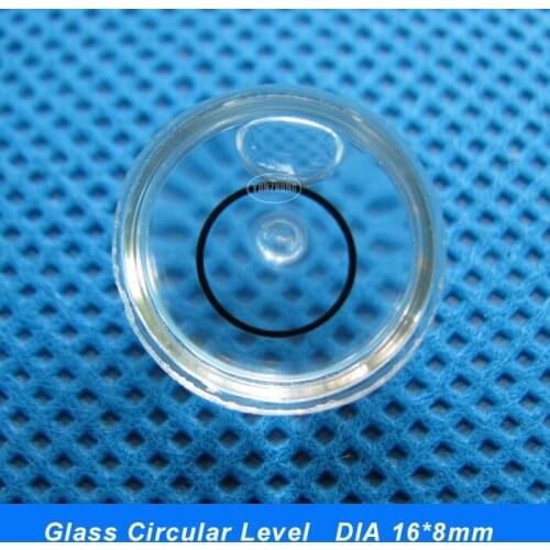 QASE DIA16*8mm Sigle Ring Circular Level Glass Vial Level Bubble Levels Cylindrical Spirit level with Small Tail