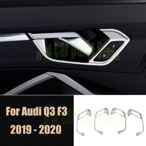 For Audi Q3 F3 2019 2020 Car Styling Stainless steel Inner Door Handle Cover Trim Frame Sticker Chrome Interior Accessories