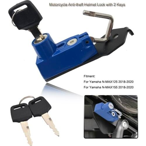 N-MAX125 N-MAX155 Helmet Lock Anti-theft Security with 2 Keys For Yamaha NMAX 155 NMAX 125 2018 2019 2020 Motorcycle Accessories