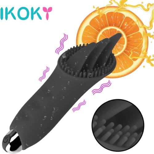 IKOKY Tongue Licking Vibrator Sex Toys for Women Clitoral Stimulation Nipple Licking Adult Sex Products Clit Massager