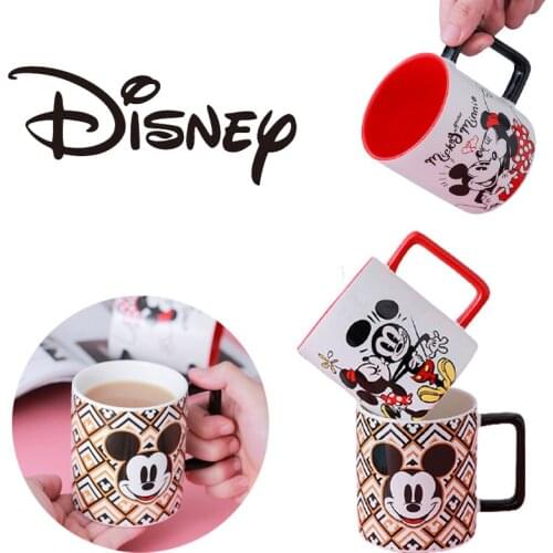 Disney Mickey mouse Cartoon Ceramic Mark Cup Breakfast Milk Cup Drinking Cup Tea Cup Coke Coffee Cup Couple Mug Birthday Gift