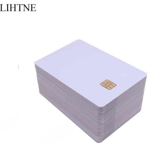 100PCS Contact IC Card With SLE 4442 Chip With Hico Magnetic Stripe 2 in 1 Blank PVC IC Cards
