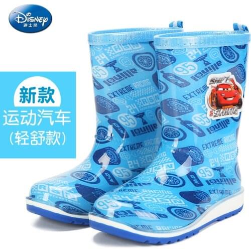 Disney cute little boy rain boots sports soles non-slip rain boots male and female student rain boots baby boots