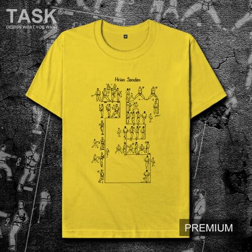 Karate Safety Three Sections martial arts martial analysis sports illustration cotton short-sleeved T-shirt male half sleeve tee