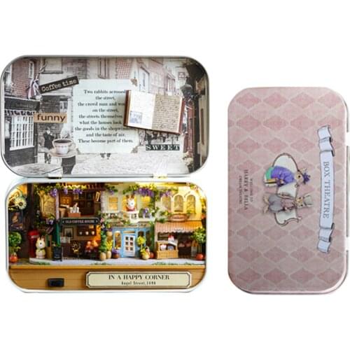 Kids Toy Kit DIY House Box Theatre Miniature Wooden Furniture Doll Gift For Girls And Boys