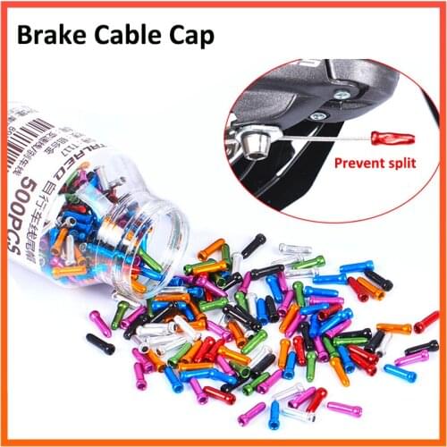 Aluminum Alloy Bicycle Cable End Caps MTB Road Bike Brake Cable Cap Wire End Cap Fits For Brake Shifter Inner Cable 50pcs/lot