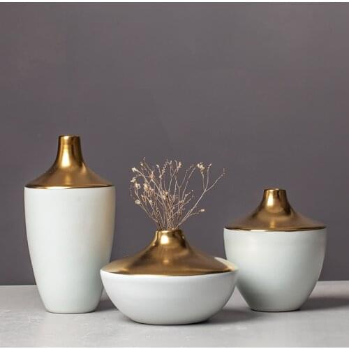 New Chinese style home model room ceramic vase American modern Nordic minimalist dining table porch decoration ornaments