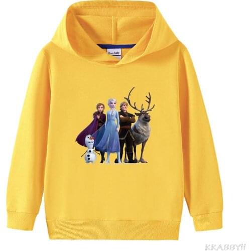 Disney Frozen New Autumn Boys Girls Clothes Hooded Sweatshirt Childrens cartoon Casual Sportswear kids Clothing