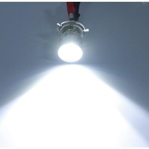 2021 New DC 12-80V H4 3 LED Motorcycle Headlight Bulb Hi/Lo Scooter Lamp ATV Fog Light
