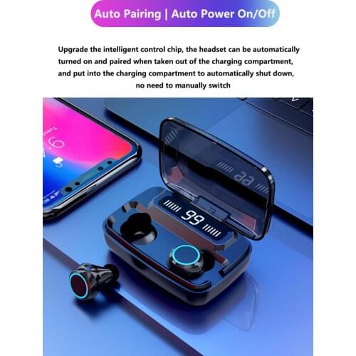 NEWEST M11 TWS Earphone With LED Digital Display Touch 5.0 IPX7 Waterproof Mini Wireless Headset With Binaural HD Call