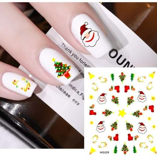 2020 Winter New Products Christmas Theme Collection Stickers For Manicure Nail Art Tips Decorations Decals Stickers For Nails
