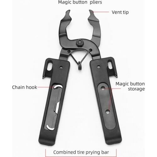 Bicycle Chain Checker Buckle Plier MTB Cycling Chain Quick Link Tool Chain Disassembly Installation Wrench Tool Bike Accessories