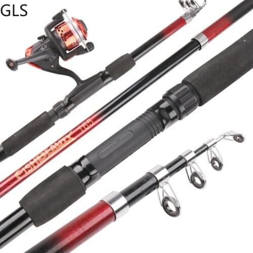 Portable Telescopic 1.65m Fishing Rod and Spinning Reel Travel Fishing Tackle Combo Baits Hooks Line Full Se 2020 New