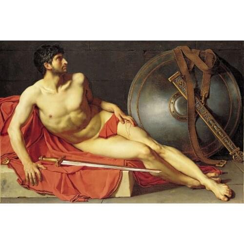 GOOD ART--2020 TOP NUDE MAN print art painting-nude male MEN oil painting Strong body art Wounded Roman Soldier print ON CANVAS