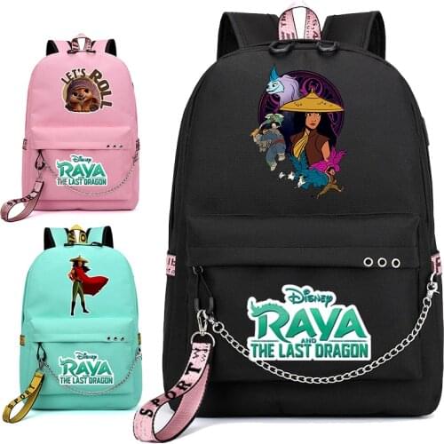 Raya and the Last Dragon Usb Charging Backpack Mochila Cute Backpacks Back To School Bookbag Waterproof Teenager School Bag