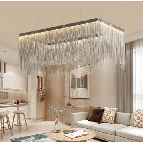 SHIJIA Modern LED Chandelier Luxury Lights Led Chrome Dining Room Lamp Bedroom Chandelier Lights