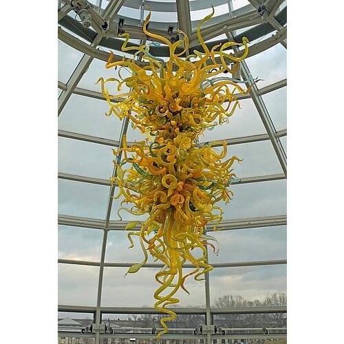 Hall Restaurant Big Size Hot Sale Hand Blown Modern LED Chandelier Wedding Decoration
