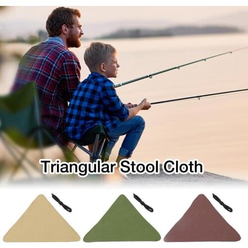 Stool Cloth Chair Canvas Folding Triangle Stool Cloth Camping Stool Cloth With 200cm Umbrella Rope For Outdoor Mobile Seat