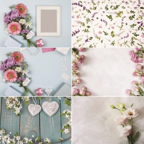 Vinyl Custom Photography Backdrops flower Wooden Planks Photography Background LM191216-04