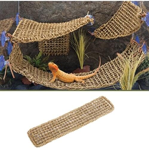 Seaweed Lizard Hammock Swing Pet Lounger Reptile Toy Hanging Bed Mat Small Hermit Crabs Geckos Bed Mats Pet Reptile Accessories