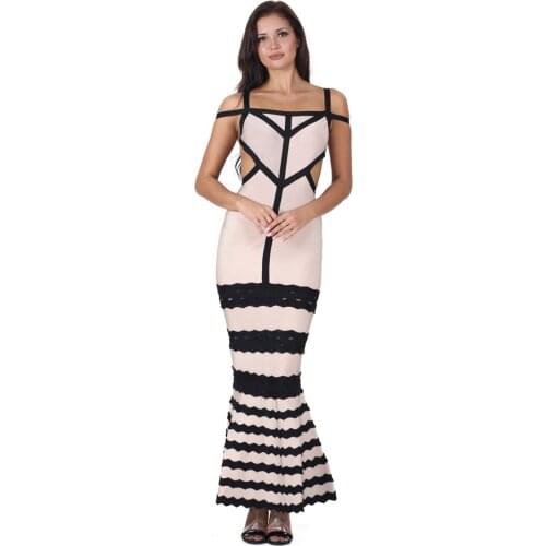 S Curve Jacquard Maxi Bandage Dress Off The Shoulder Backless Vestido Women Summer Party Ruffle Long Dress