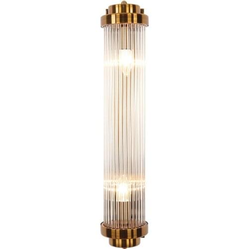 Retro Gold Wall lamp Glass 2 Heads Wall Sconces For Living Room Aisle balcony Home lighting Sconce Luminaire Wall light WA075