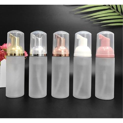 1pcs 50ml PET transparent frosting foam bottle, cleansing mousse, facial cleanser, lotion, cosmetic dispensing
