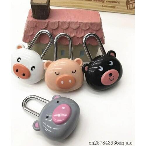 20 Pcs 2 Digit Lock Pig Shape Password Lock Cabinet Suitcase Padlock for Student Backpack