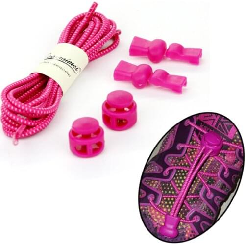 5pair/lot 100cm No tie Shoelaces Elastic Lazy Round Shoe Laces Running Elastische Schoenve Easy Shoelaces For Adult and Children