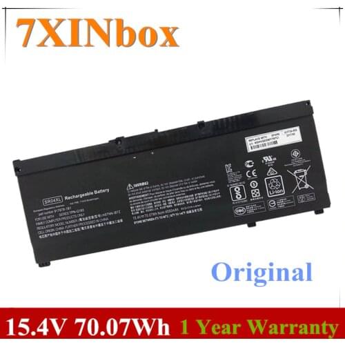 7XINbox 15.4V 70.07Wh 4550mAh Original SR04XL Laptop Battery For HP 15-CE015DX 917678-1B1 917724-855 TPN-Q193 Series Tablet