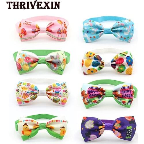 St. Patricks Day Dog Collor Bow Tie Adjustable Puppy Cat Necktie Bowties Cute Grooming Product Easter Eggs Rabbit Pets Supplies