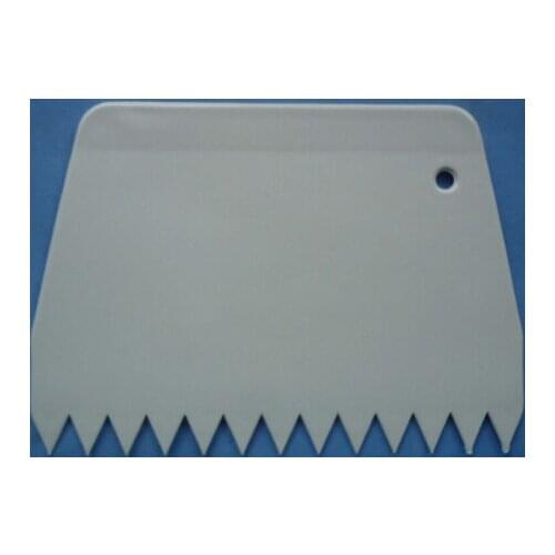 Free Shipping 1pcs Trapezoid DIY Baking Scraper Butter Knife Plastic Cake Dough Cutter Kitchen Baking Tools Wide Tooth [N1023_L]