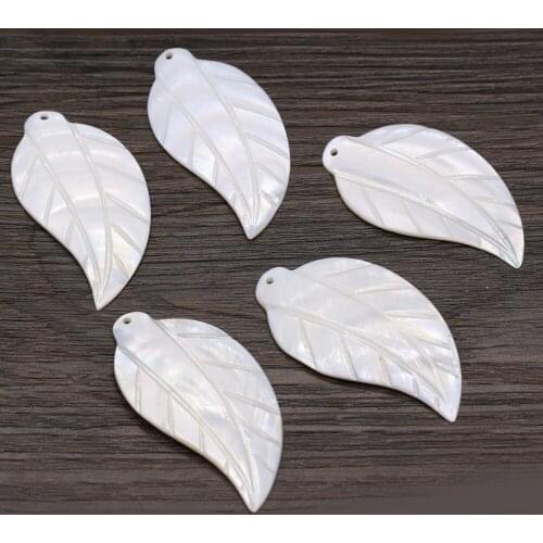 5Pcs Natural Freshwater White Shell Pendant Mother Of Pearl Loose Beads For Jewelry Making DIY Necklace Earrings Accessory