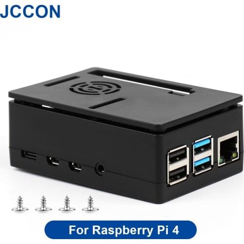 For Raspberry Pi 4 Model Case Metal Shell ABS Enclosure Box with Cooling Fan Heatsink Optional Power Adapter SD Card RPI 4