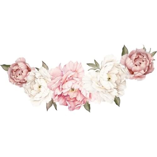 DIY Peony Flowers Wall Stickers PVC Removable Waterproof Wall Decal