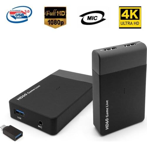 EarRise ezcap261M USB 3.0 HD Video game Capture 4K 1080P Game Live Streaming Video Converter Support 4K Video for XBOX One PS3 4