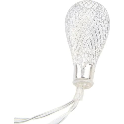 Water drop-shaped lantern string Wrought iron hollow Warm White Wedding Xmas Party Decor Outdoor Fairy String Light Lamp