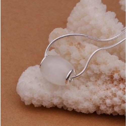 Hot Sale!!Free Shipping jewelry silver plated Necklace,Fashion Silver plated ewelry Single Pearl Necklace SMTN349