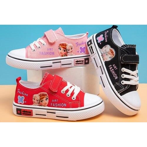 Disney Frozen Elsa Kids Canvas Shoes Girls Sneakers Breathable Boots Fashion Children Shoes for Boys Casual Shoes Student