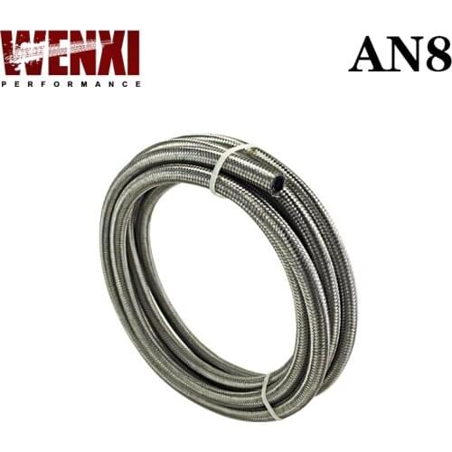 AN8 8AN AN - 8 (11.2MM / 7/16" ID) STAINLESS STEEL BRAIDED FUEL OIL LINE 5 METER/5M WX7113
