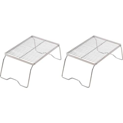 Best Folding Campfire Grill Portable Stainless Steel Camp Grill Grate with Carrying Bag for Outside Picnic BBQ