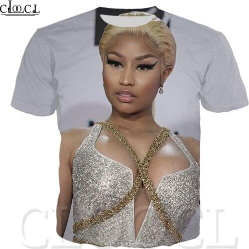 3D Print Fashion Nicki Minaj T Shirt Sexy Rapper Star Hip Hop Singer Sweatshirt Tees Casual Plus Size Tshirt Women/Men Clothes