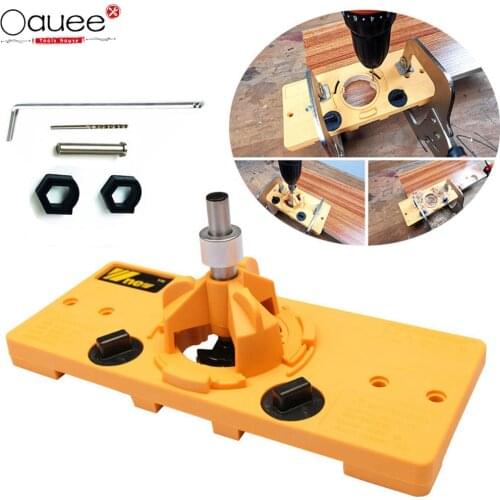 35MM Cup Style Hinge Jig Hole Puncher Boring Hole Drill Guide Forstner Door Hole Template Wood Cutter Carpenter Hand DIY Tools